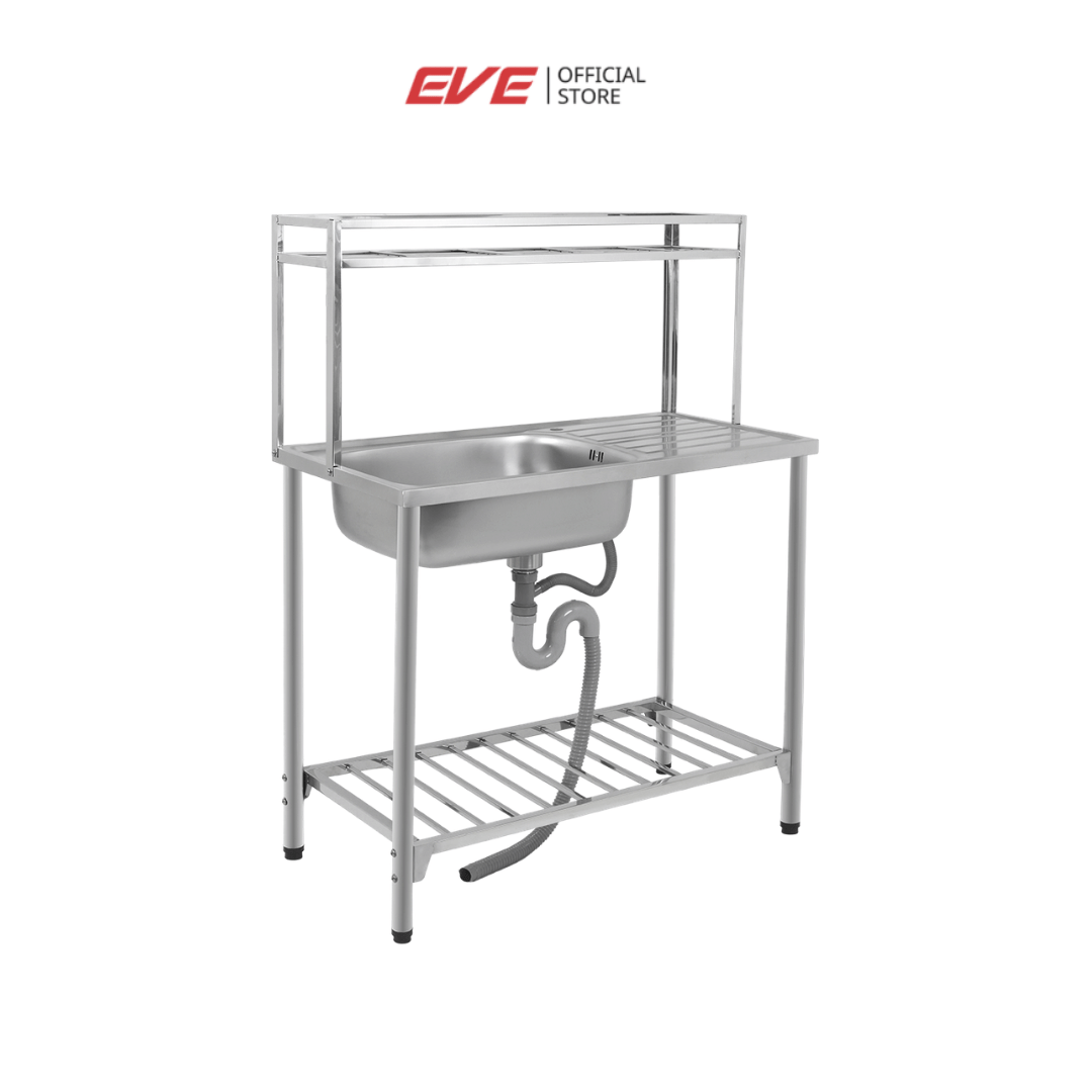 ซิงค์ล้างจานขาตั้ง 1 หลุม 1 ที่พัก EVE CRAFT TS 1000/500 ขนาด 100 ซม._8